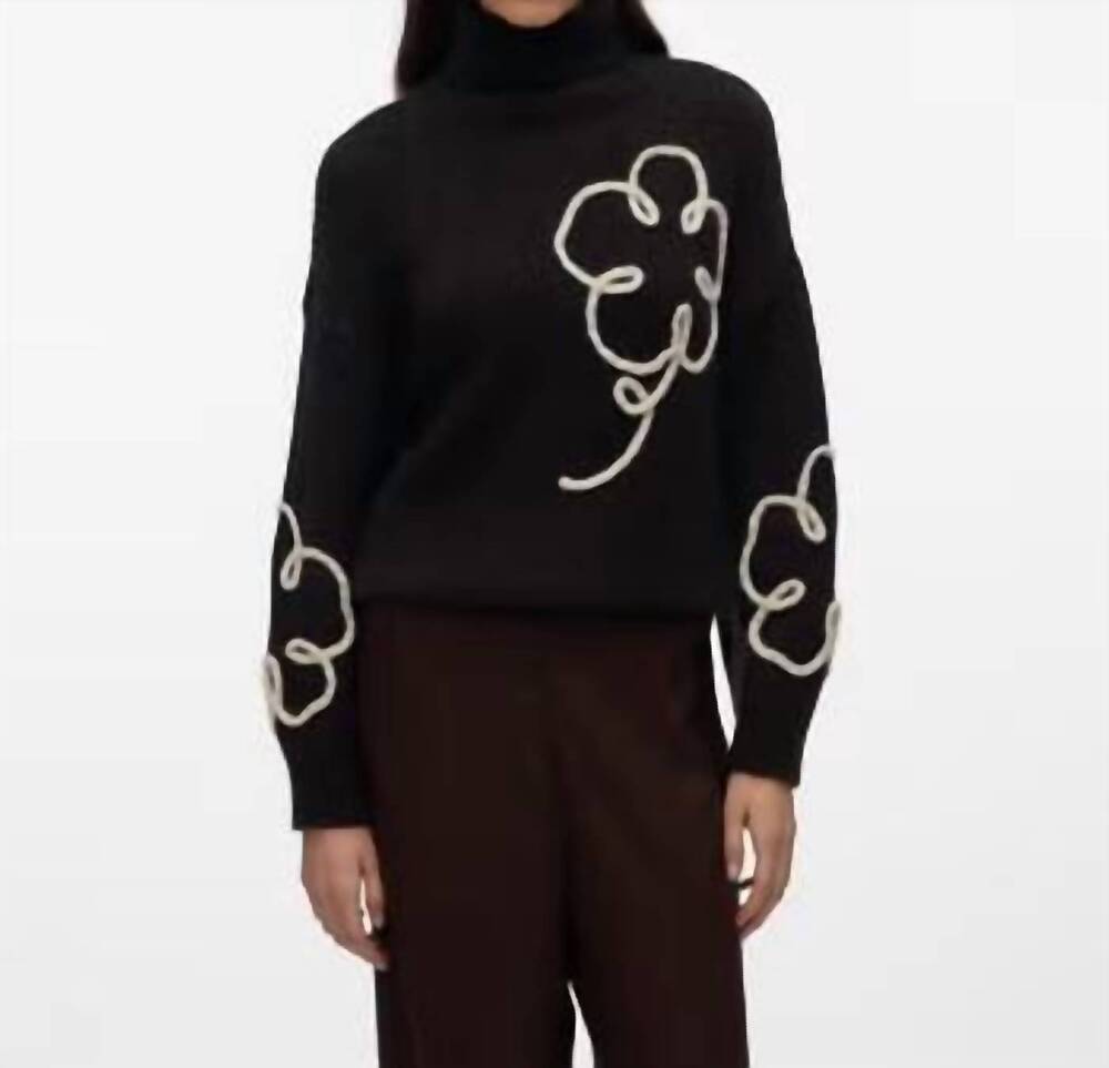 NEW VERO MODA fatima knitted pullover sweater in brown chocolate torte